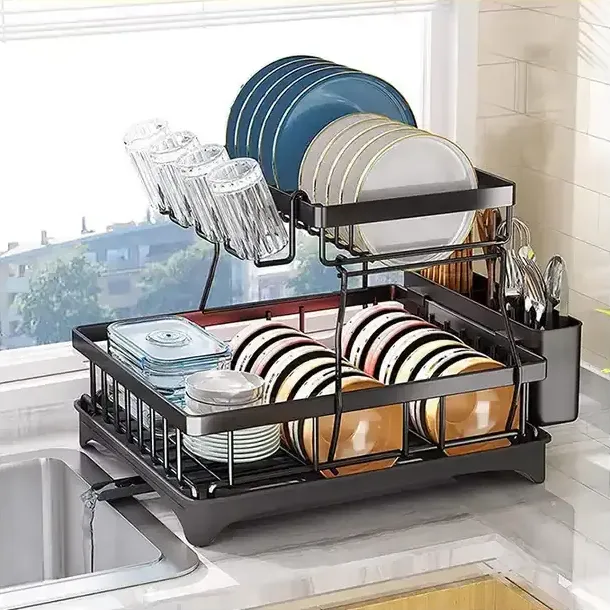 Metal Kitchen Countertop Dish Drying Rack