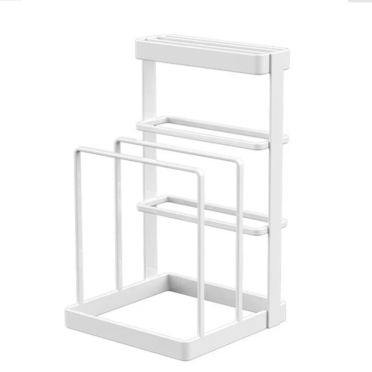Blok Pisau Anti-Tip Countertop Logam